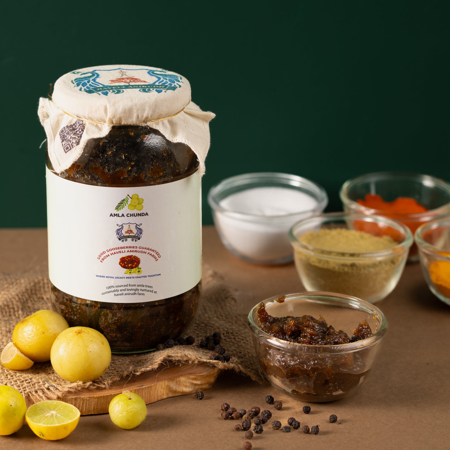 Haveli Anirudh Amla Gur Chunda | Farm-Grown Awla, Jaggery & Desi Ghee | Traditional Rajasthani Preserve | No Preservatives | No Refined Sugar | Glass Jar