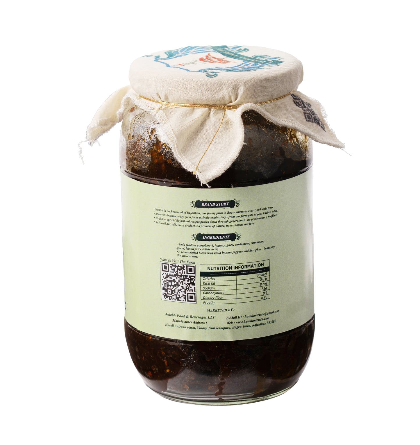 Haveli Anirudh Amla Gur Candy | Farm-Grown Awla & Jaggery | No Preservatives | No Refined Sugar | Rich in Vitamin C | Glass Jar