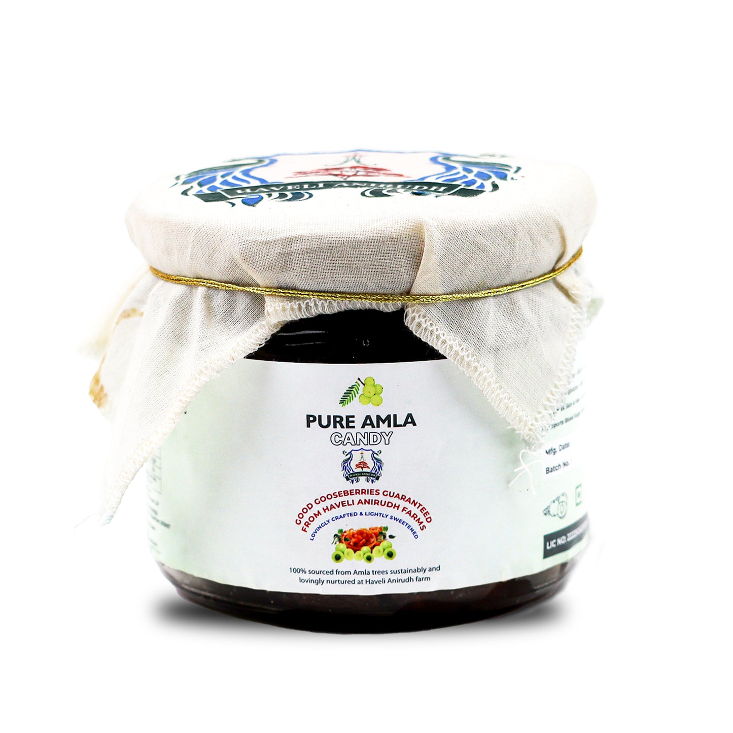 Haveli Anirudh Amla Gur Candy | Farm-Grown Awla & Jaggery | No Preservatives | No Refined Sugar | Rich in Vitamin C | Glass Jar
