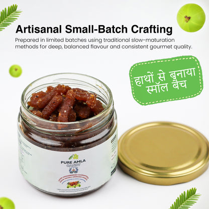 Haveli Anirudh Amla Gur Candy | Farm-Grown Awla & Jaggery | No Preservatives | No Refined Sugar | Rich in Vitamin C | Glass Jar