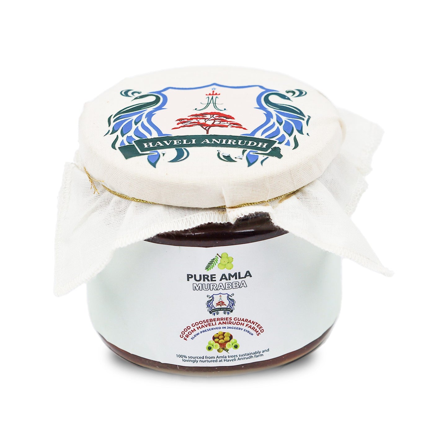Haveli Anirudh Amla Gur Murabba | Whole Farm-Grown Awla in Jaggery Syrup | Traditional Ayurvedic Rasayana | No Preservatives | No Refined Sugar | Glass Jar