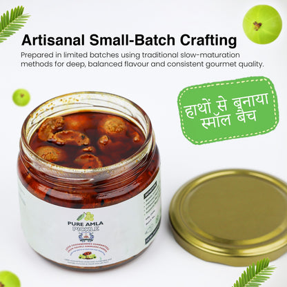 Haveli Anirudh Amla Pickle | Farm-Grown Awla in Cold-Pressed Mustard Oil | Traditional Rajasthani Achar | No Preservatives | Homemade Style | Glass Jar