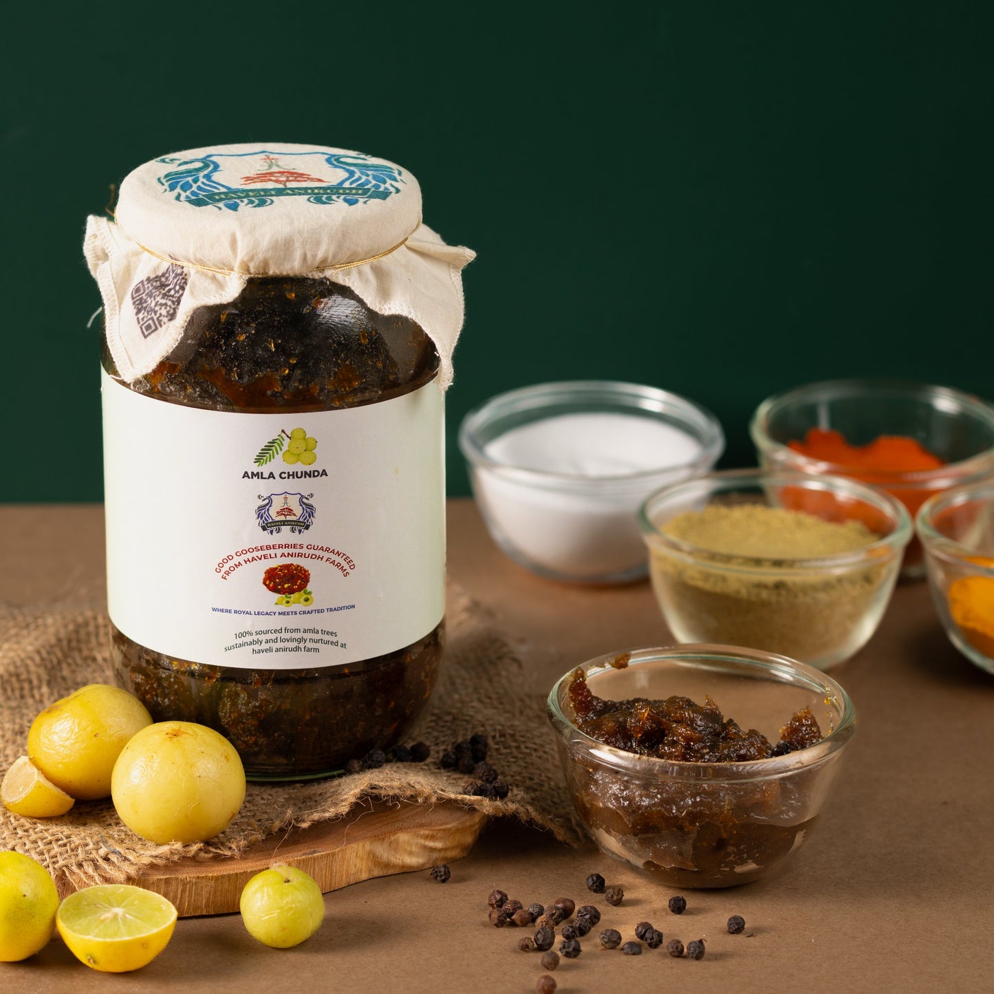Haveli Anirudh Amla Chunda – Jaggery Sweet-Spice Relish | Glass Jar