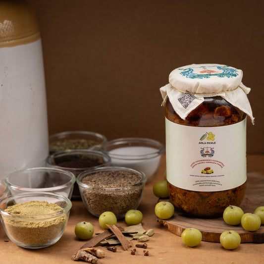 Haveli Anirudh Amla Pickle – Farm-Grown, No Preservatives, Glass Jar